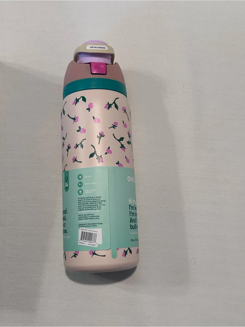 Owala FreeSip 32oz Tea Time Rosebud Water Bottle - New!